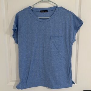 Heathered Baby Blue Oversized Tee